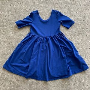 Size 5 Hanna Andersson blue dress with pockets